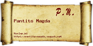 Pantits Magda névjegykártya